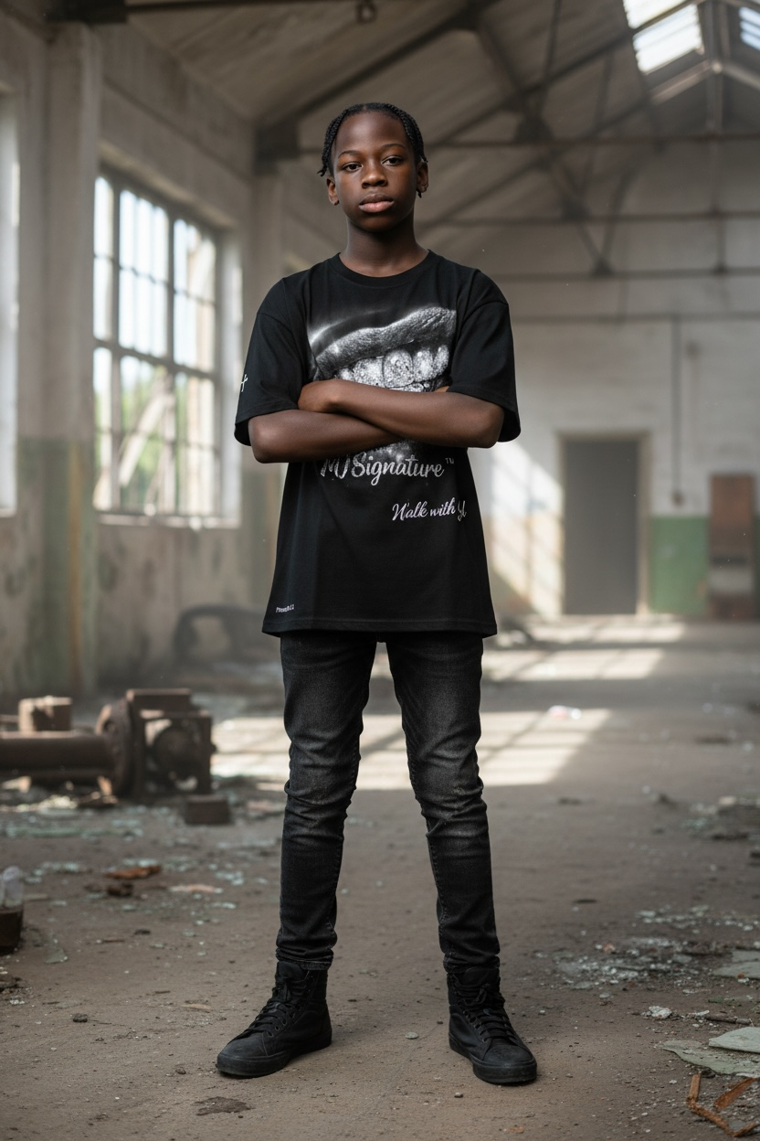 MJ Signature “Walk With God” Graphic T-Shirt – Black (Luxury Edition).