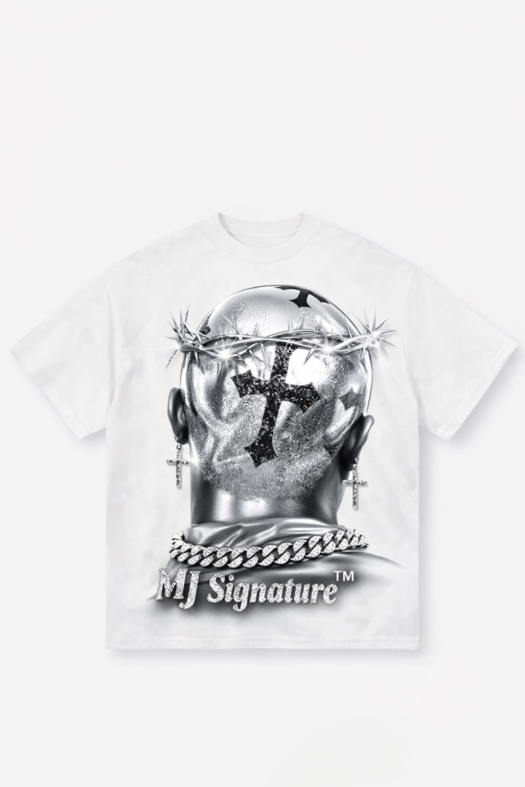 Crown of Thorns Graphic T-Shirt – White.