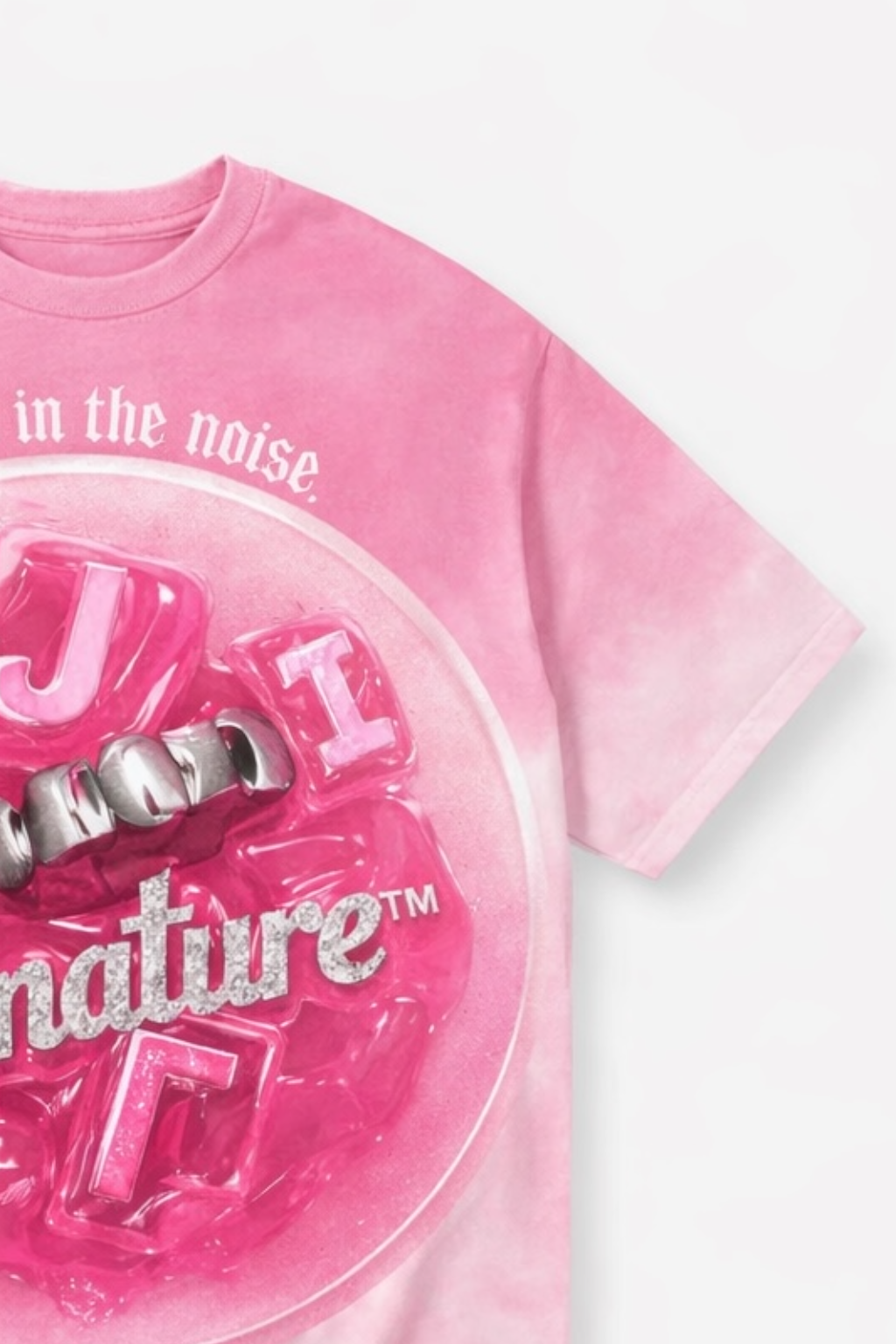 MJ Signature “Play Loud in the Noise” Graphic T-Shirt – Pink.