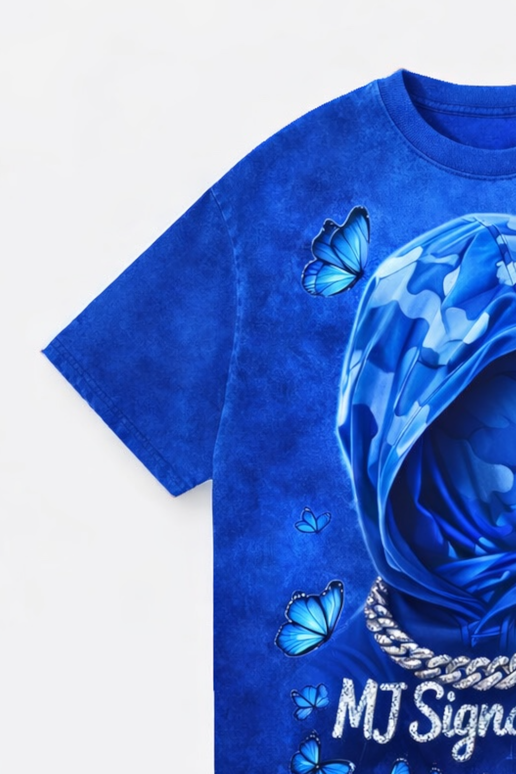 Butterfly Hoodie Graphic T-Shirt – Blue.