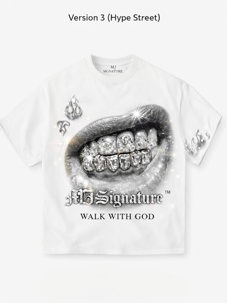 MJ Signature “Walk With God” Graphic T-Shirt – White (Hype Street Edition).