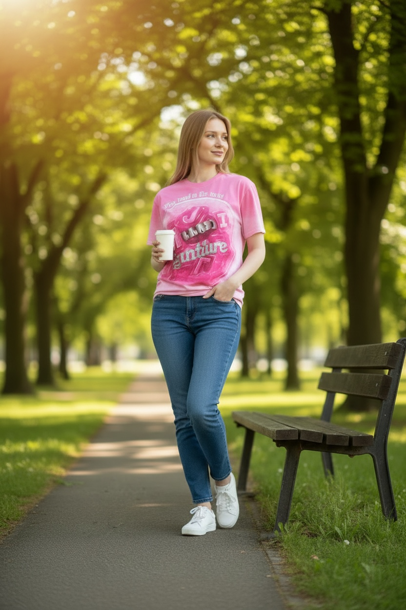 MJ Signature “Play Loud in the Noise” Graphic T-Shirt – Pink.