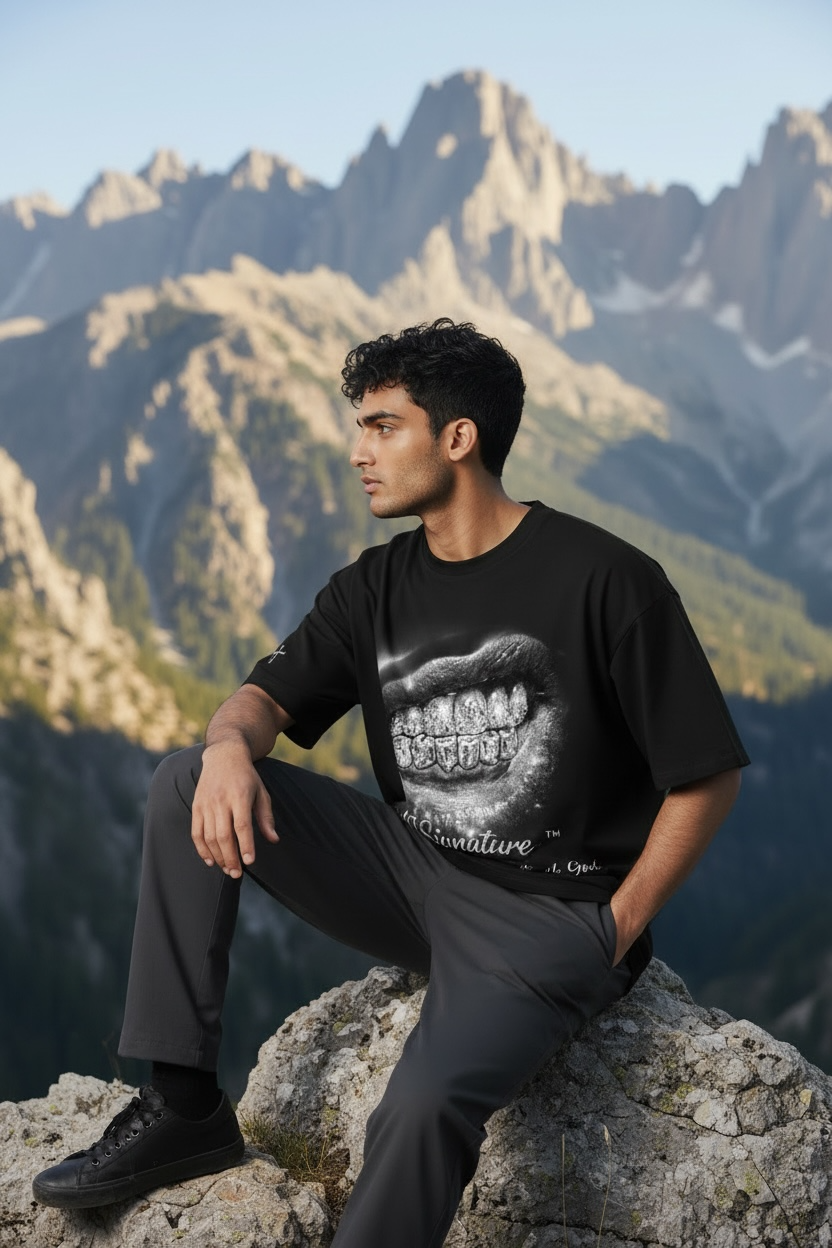 MJ Signature “Walk With God” Graphic T-Shirt – Black (Luxury Edition).