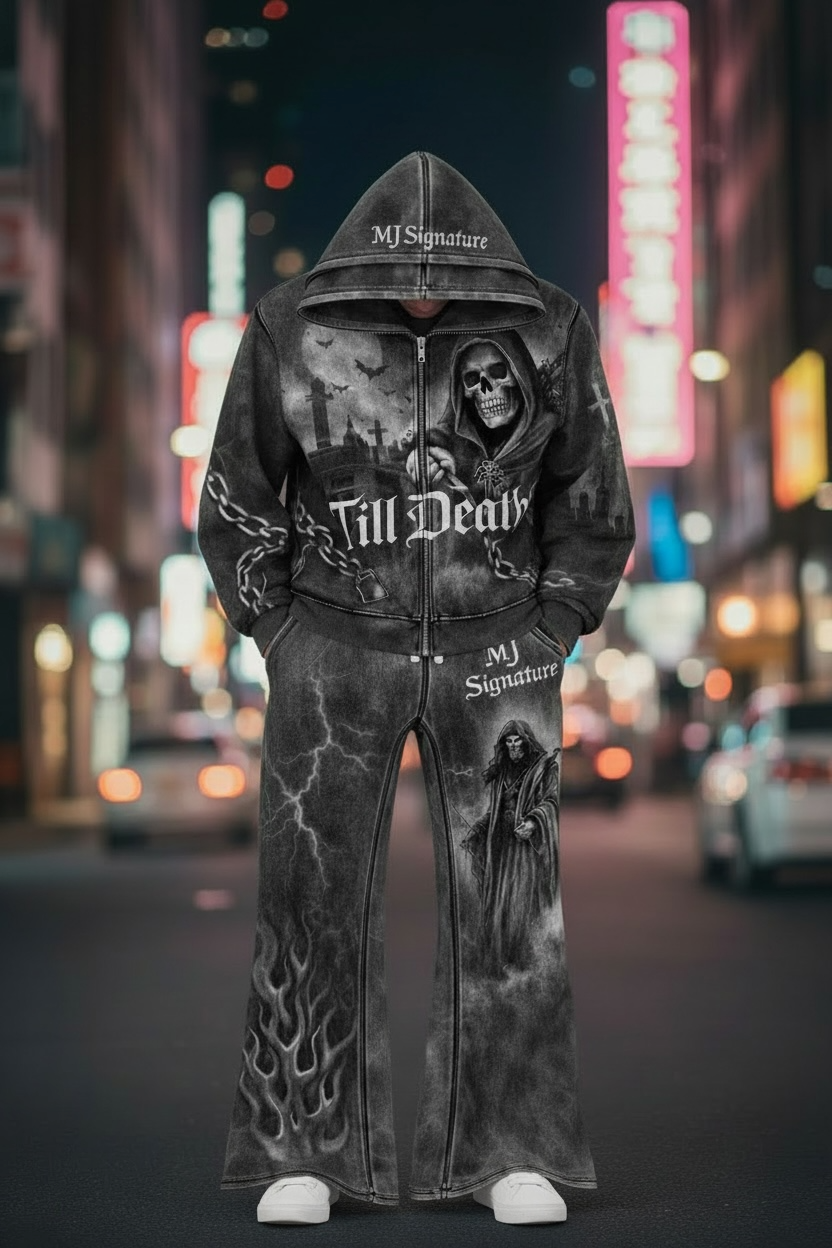 MJ Signature™ “Till Death” Gothic Tracksuit Set.