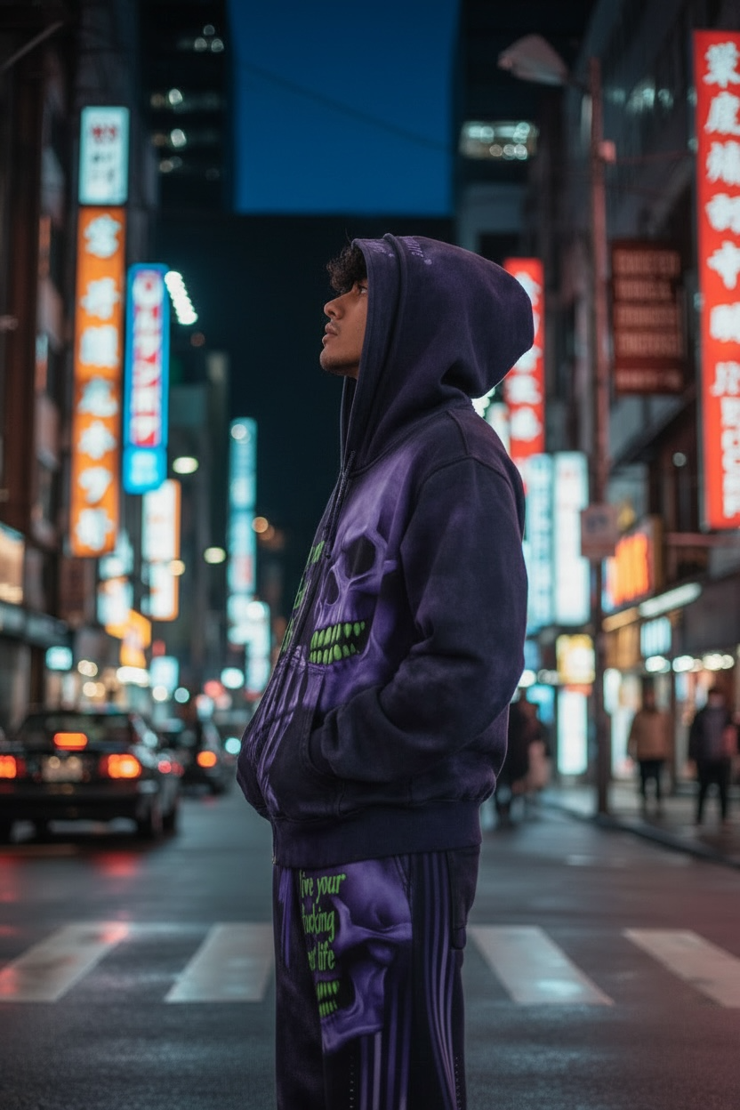 MJ Signature™ Purple Rebellion Hoodie & Flare Jogger Set.