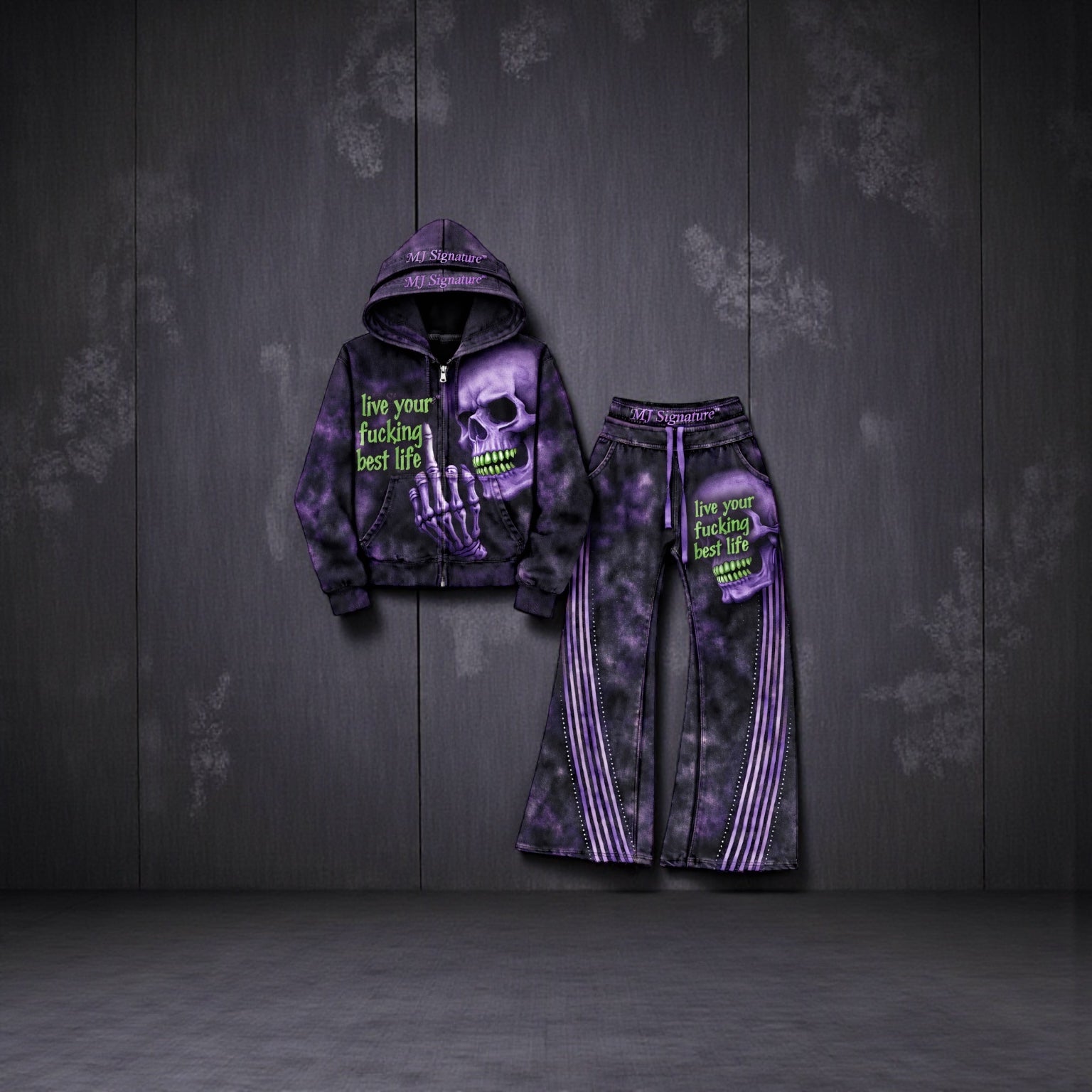 MJ Signature™ Purple Rebellion Hoodie & Flare Jogger Set.