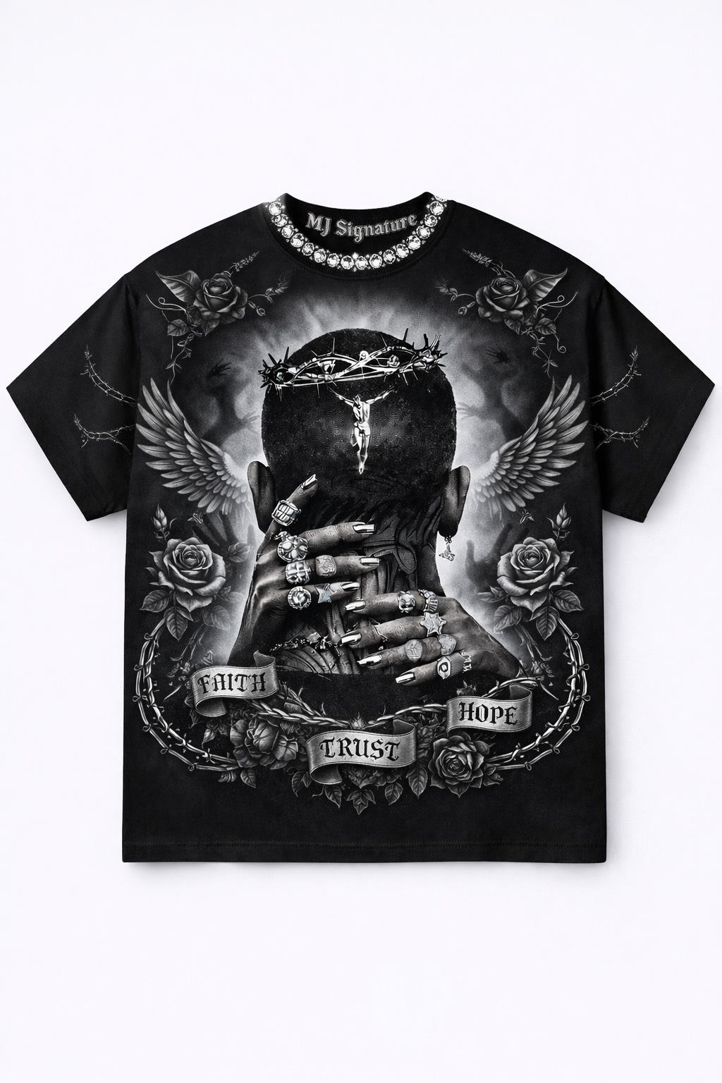 MJ Signature™ “Faith • Trust • Hope” Graphic T-Shirt.