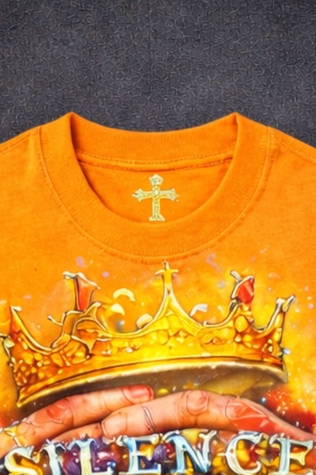 Silence Crown Cross Graphic T-Shirt