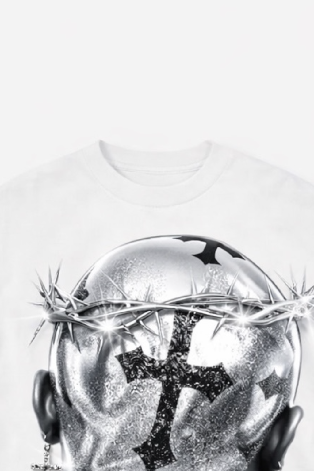 Crown of Thorns Graphic T-Shirt – White.