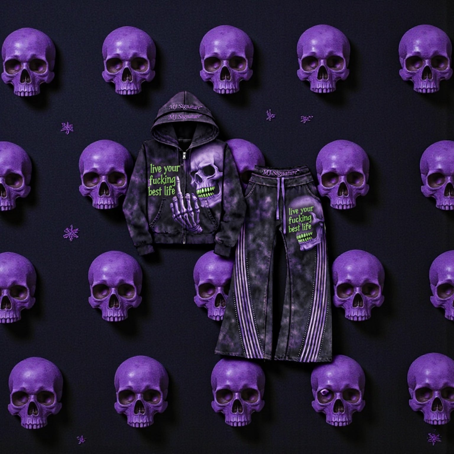 MJ Signature™ Purple Rebellion Hoodie &amp; Flare Jogger Set.