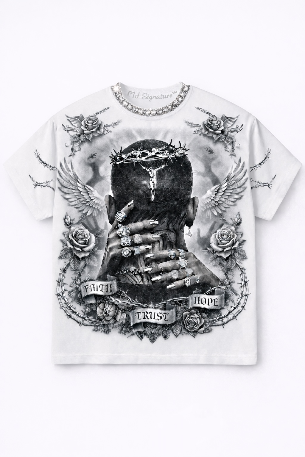 MJ Signature™ “Faith • Trust • Hope” Graphic T-Shirt.
