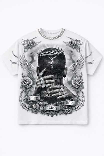 MJ Signature™ “Faith • Trust • Hope” Graphic T-Shirt.