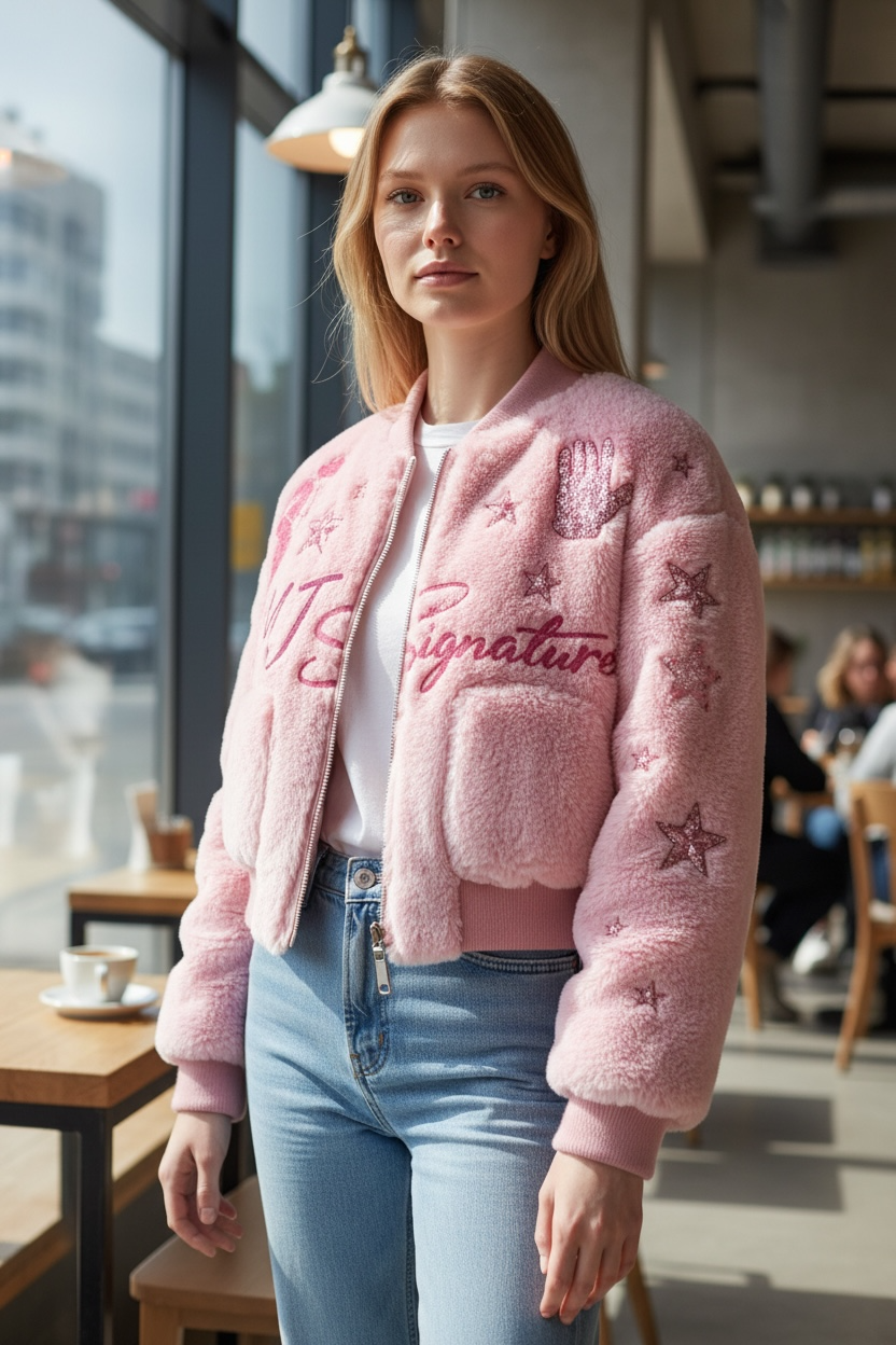Faux Fur Jacket – Pink