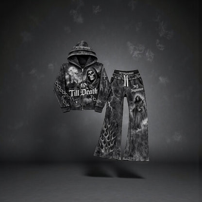 MJ Signature™ “Till Death” Gothic Tracksuit Set.