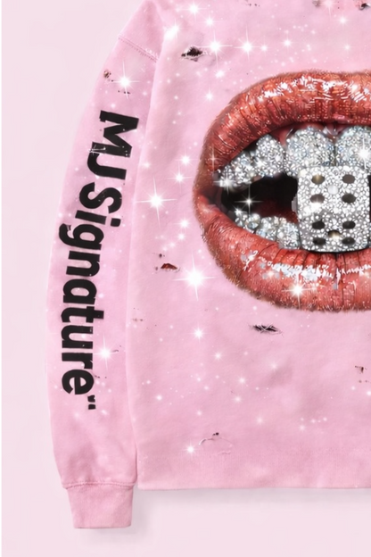 MJ Signature™ Dice Kiss Hoodie – Pink Edition.
