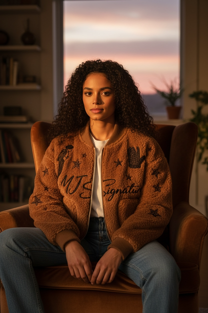 Faux Fur Bomber Jacket – Brown