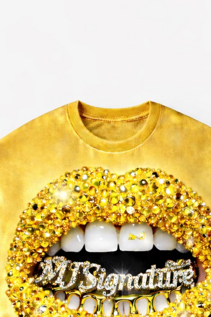 “Can’t Rush Greatness” Gold Graphic T-Shirt.