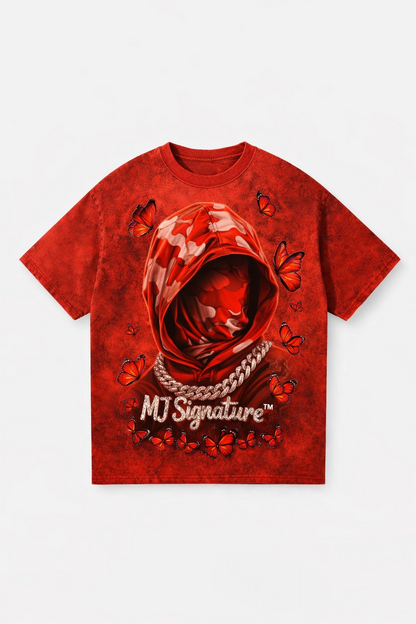Butterfly Graphic T-Shirt – Red