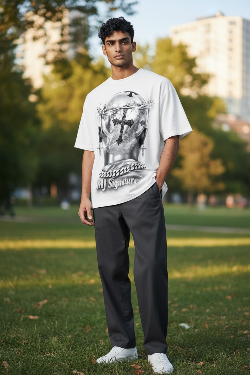 Crown of Thorns Graphic T-Shirt – White.