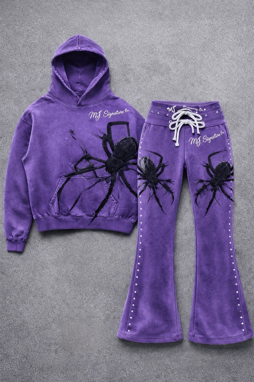 MJ Signature™ Purple Spider Hoodie &amp; Flared Jogger Set.