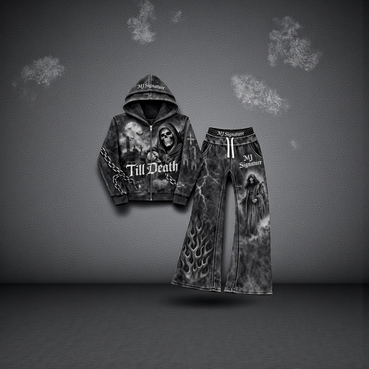 MJ Signature™ “Till Death” Gothic Tracksuit Set.