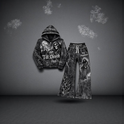 MJ Signature™ “Till Death” Gothic Tracksuit Set.