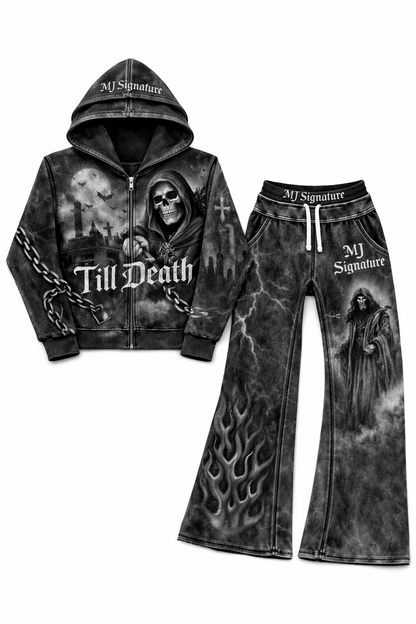 MJ Signature™ “Till Death” Gothic Tracksuit Set.