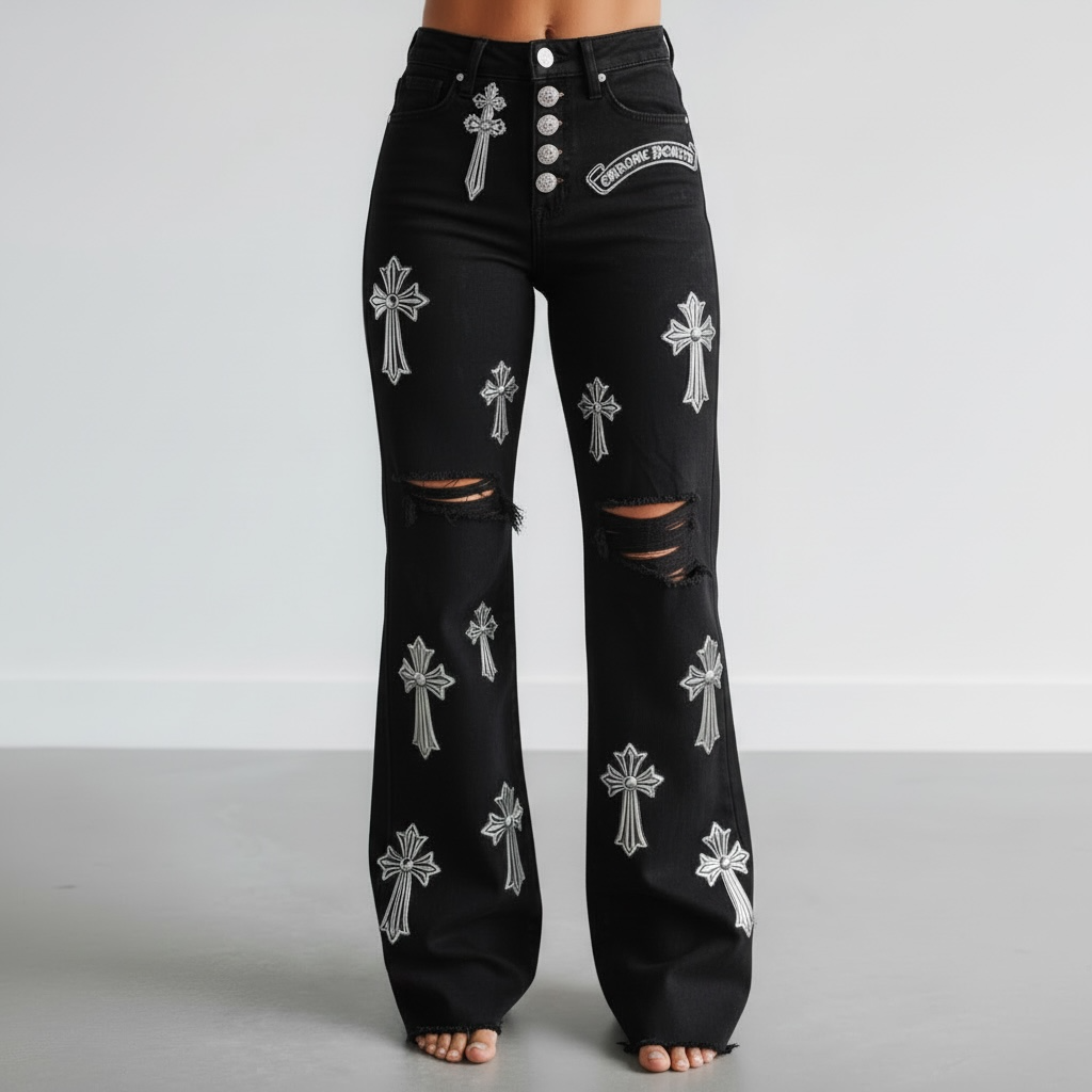 Chrome Hearts Women’s Denim Jeans/Black