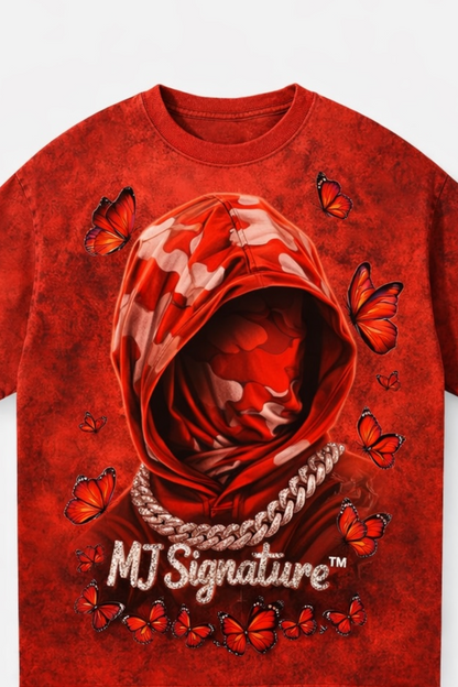 Butterfly Graphic T-Shirt – Red