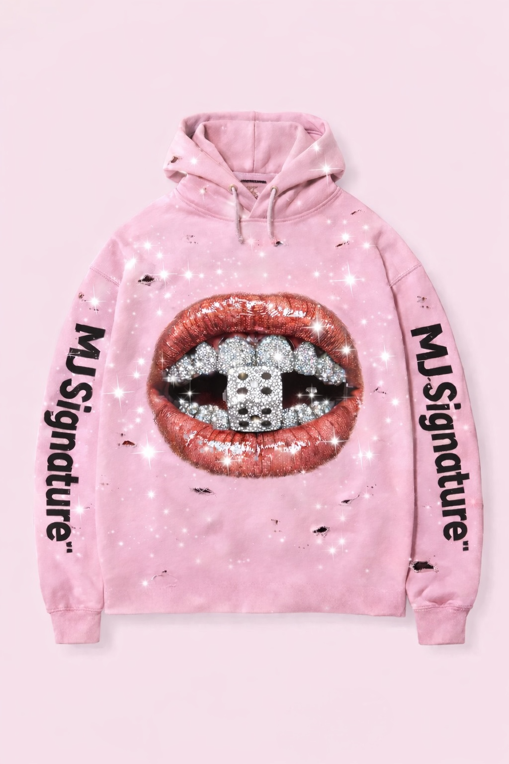 MJ Signature™ Dice Kiss Hoodie – Pink Edition.