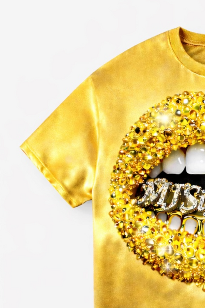 “Can’t Rush Greatness” Gold Graphic T-Shirt.