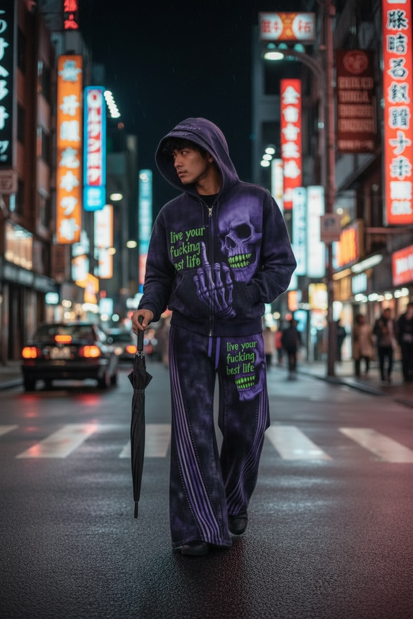 MJ Signature™ Purple Rebellion Hoodie &amp; Flare Jogger Set.