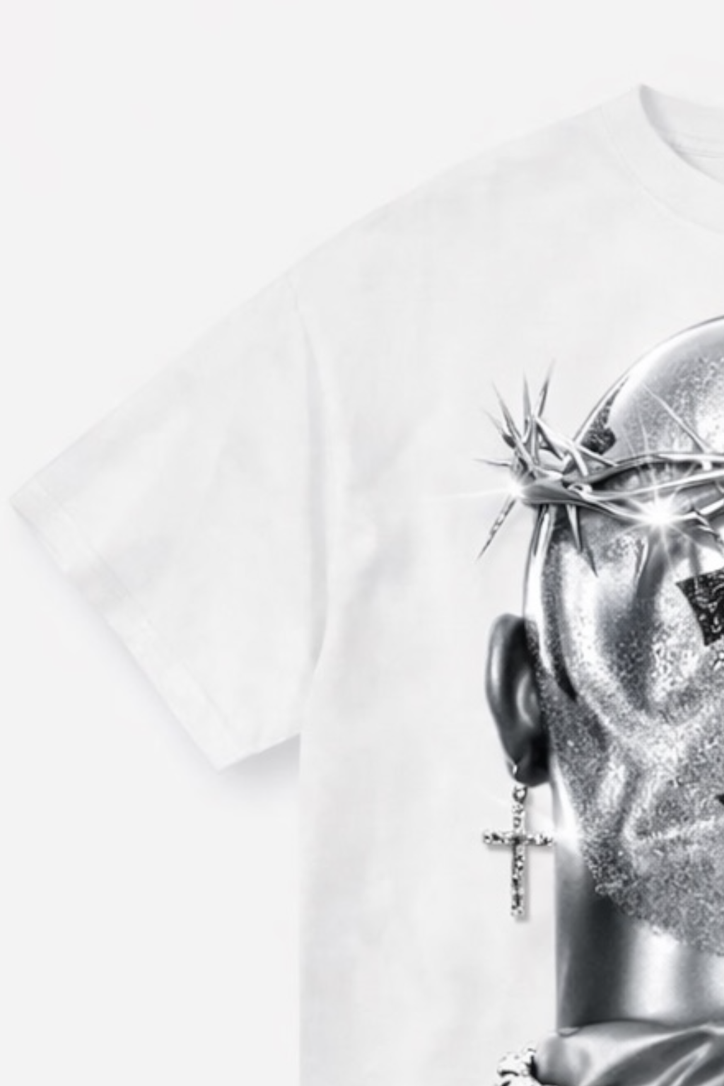 Crown of Thorns Graphic T-Shirt – White.