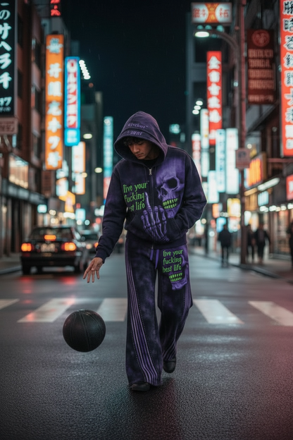 MJ Signature™ Purple Rebellion Hoodie &amp; Flare Jogger Set.