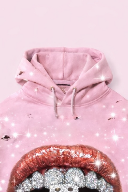 MJ Signature™ Dice Kiss Hoodie – Pink Edition.