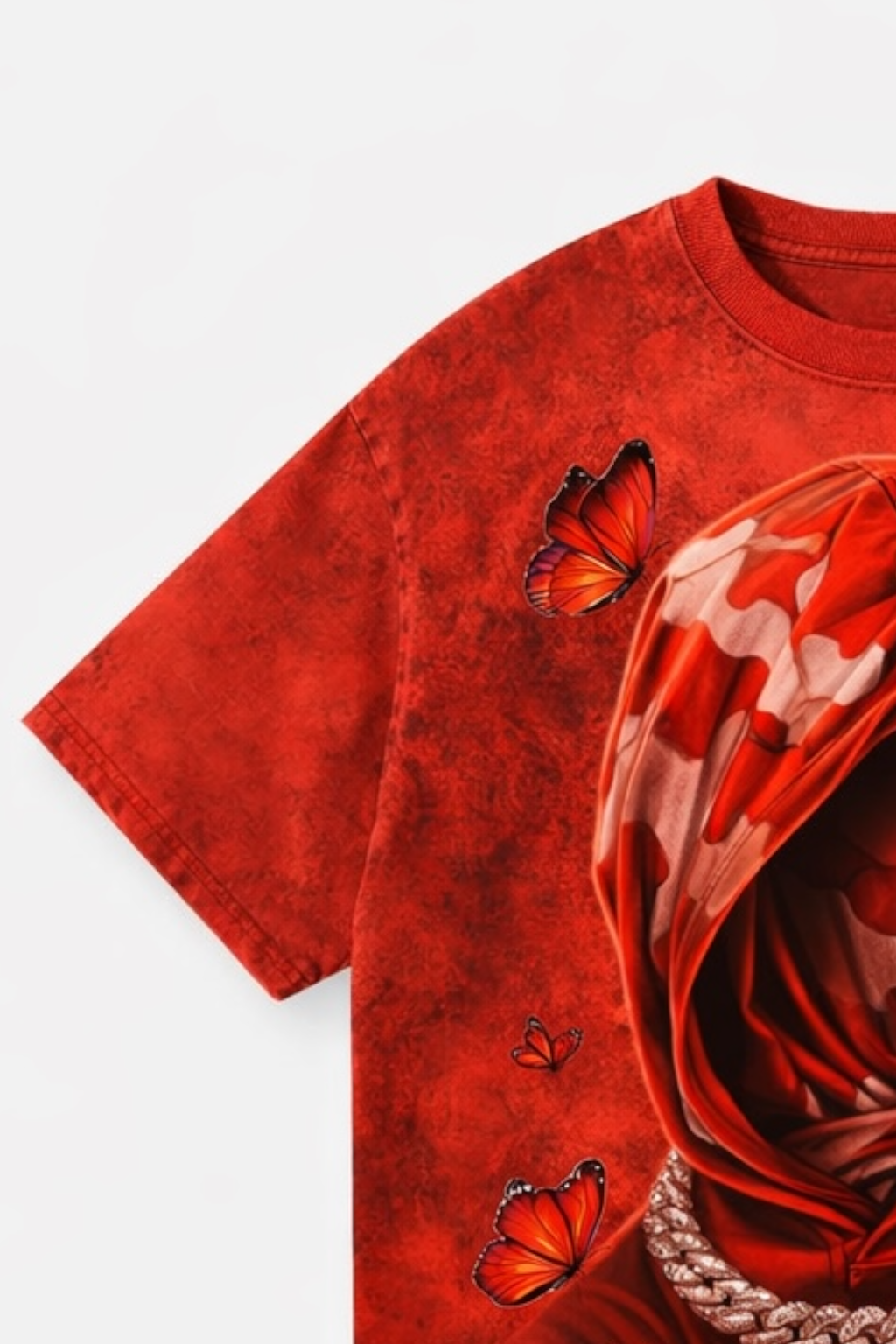 Butterfly Graphic T-Shirt – Red