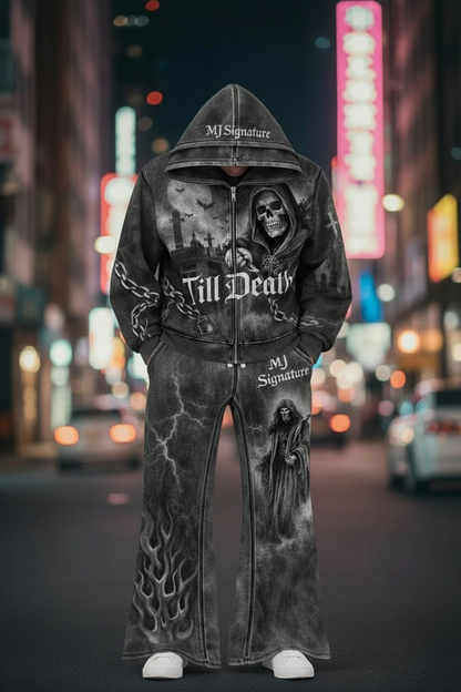 MJ Signature™ “Till Death” Gothic Tracksuit Set.