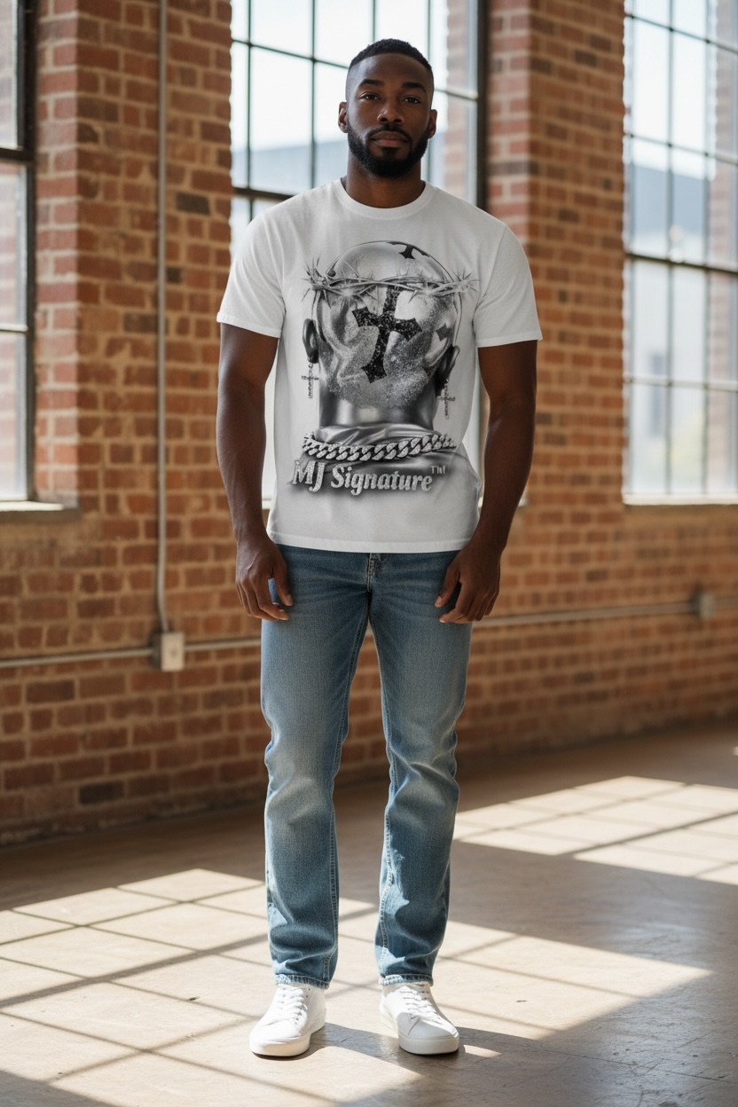 Crown of Thorns Graphic T-Shirt – White.