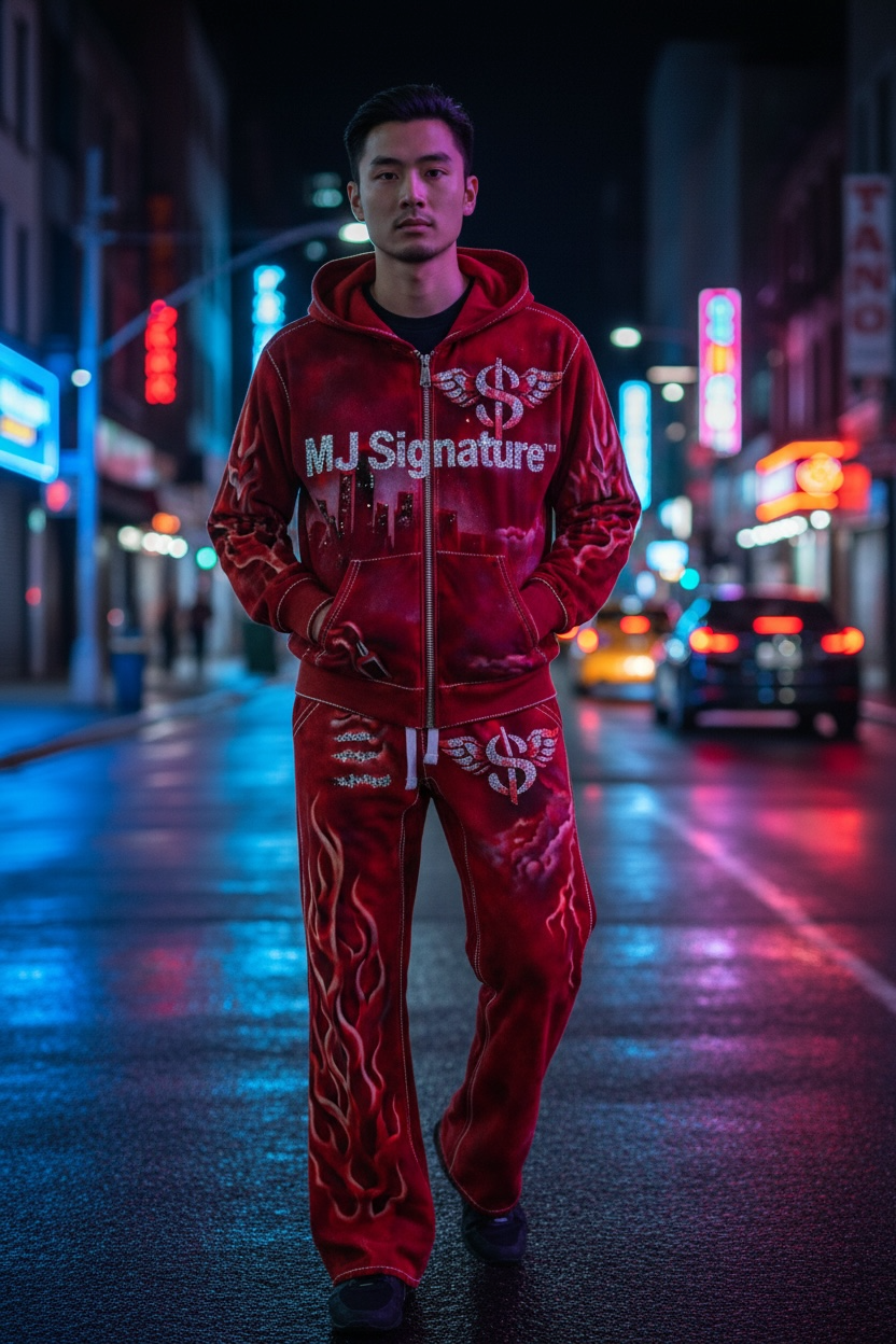 MJ Signature™ Inferno Tracksuit – Red.