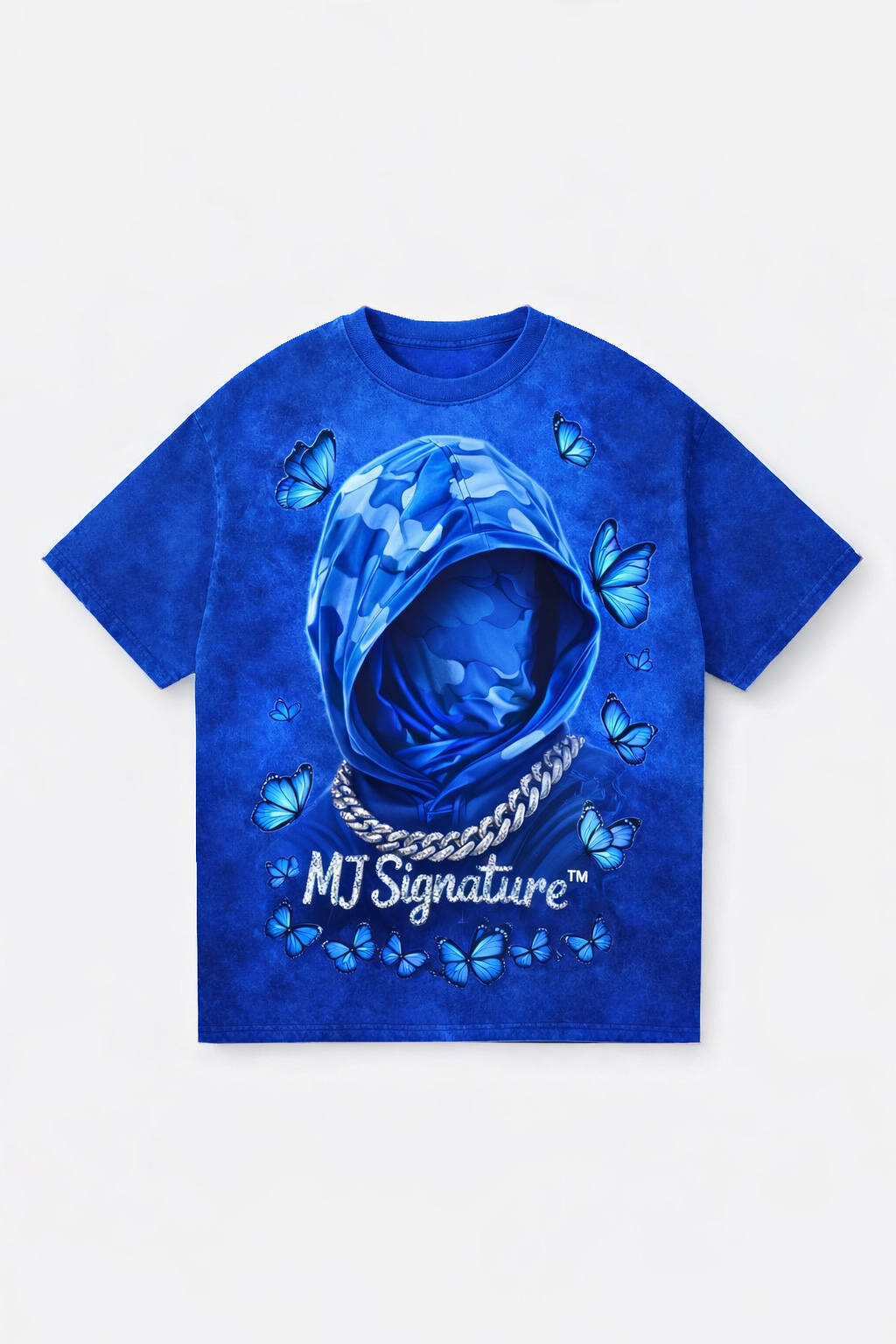 Butterfly Hoodie Graphic T-Shirt – Blue.
