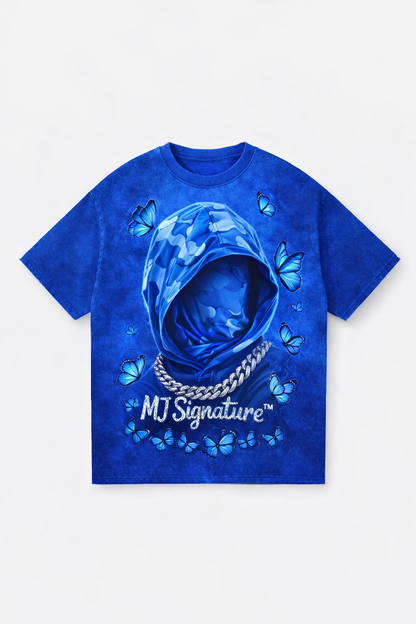 Butterfly Hoodie Graphic T-Shirt – Blue.