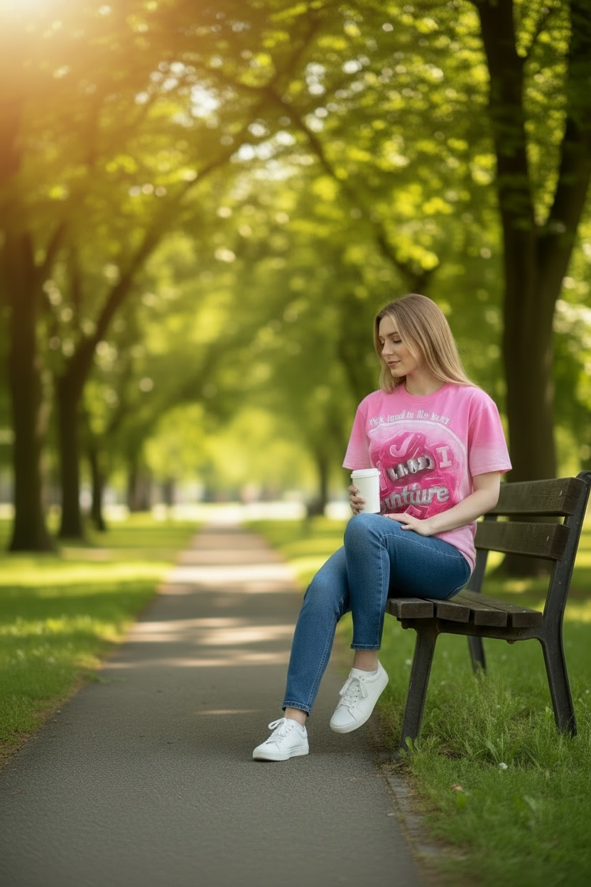MJ Signature “Play Loud in the Noise” Graphic T-Shirt – Pink.