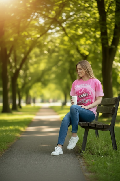 MJ Signature “Play Loud in the Noise” Graphic T-Shirt – Pink.
