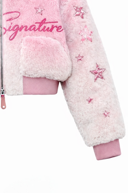 Faux Fur Jacket – Pink