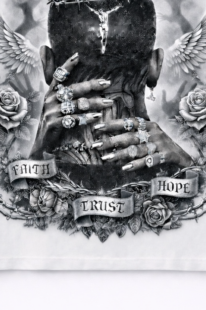 MJ Signature™ “Faith • Trust • Hope” Graphic T-Shirt.