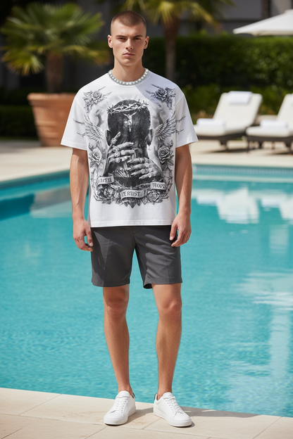 MJ Signature™ “Faith • Trust • Hope” Graphic T-Shirt.