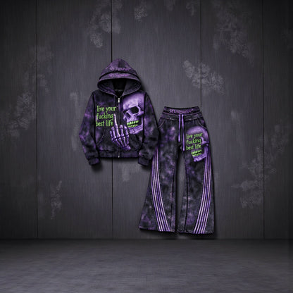 MJ Signature™ Purple Rebellion Hoodie &amp; Flare Jogger Set.