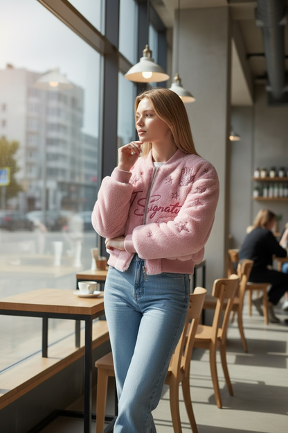 Faux Fur Jacket – Pink