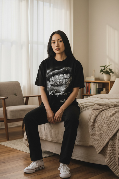 MJ Signature “Walk With God” Graphic T-Shirt – Black (Luxury Edition).
