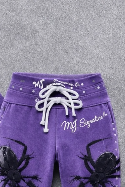 MJ Signature™ Purple Spider Hoodie &amp; Flared Jogger Set.